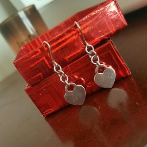 Sterling Silver Hook Heart Earrings